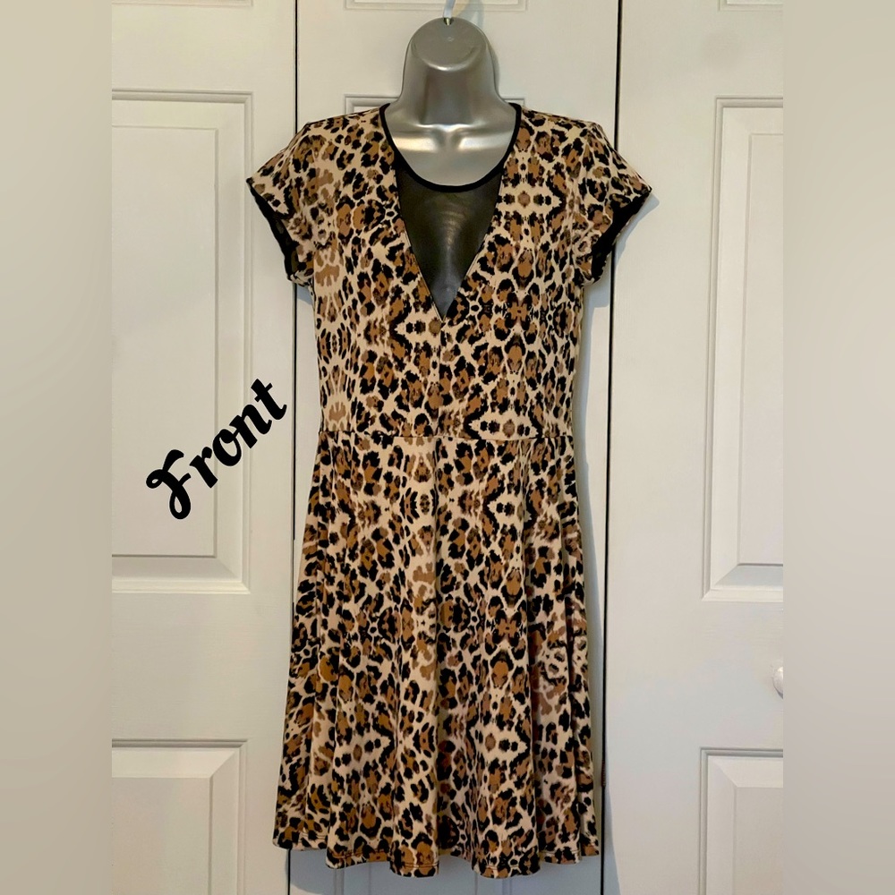 Leopard print dress with mesh inserts SEXY!